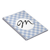 Blauw Gingham Landelijk Notitieboek (Rechterzijde)