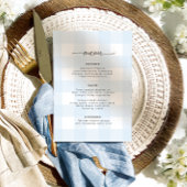 Blauw Gingham Menu