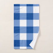Blauw gingham patroon bad handdoek (Handdoek)
