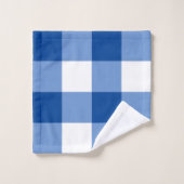Blauw gingham patroon bad handdoek (Wasdoekje)