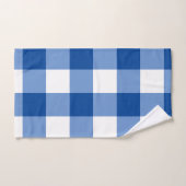 Blauw gingham patroon bad handdoek (Handdoek)