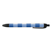 Blauw gingham patroon blauwe inkt pen (Bodem)