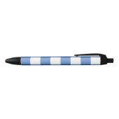Blauw gingham patroon blauwe inkt pen (Bovenkant)