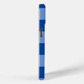 Blauw gingham patroon Case-Mate iPhone case (Achterkant / Rechts)