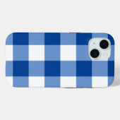 Blauw gingham patroon Case-Mate iPhone case (Achterkant (horizontaal))