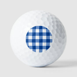 Blauw gingham patroon golfballen
