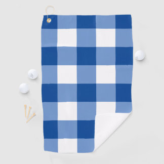 Blauw gingham patroon golfhanddoek