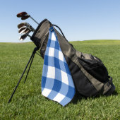 Blauw gingham patroon golfhanddoek (Groen)