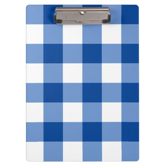 Blauw gingham patroon klembord (Voorkant)