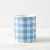 Blauw Gingham Patroon Koffiemok (Center)