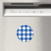 Blauw gingham patroon magneet (Insitu (Vaatwasser))