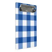 Blauw gingham patroon mini klembord (Schuin)
