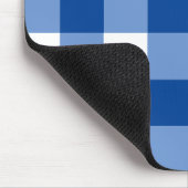 Blauw gingham patroon muismat (Hoek)