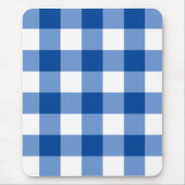 Blauw gingham patroon muismat (Voorkant)