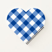 Blauw gingham patroon notitieboek (Achterkant)