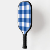 Blauw gingham patroon pickleball paddle (Links)