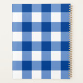 Blauw gingham patroon planner (Achterkant)