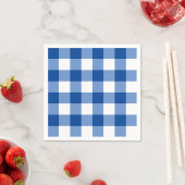 Blauw gingham patroon servet (Insitu)