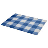 Blauw gingham patroon snijplank (Hoek)