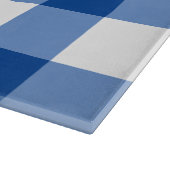 Blauw gingham patroon snijplank (Hoek)