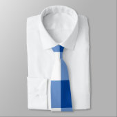 Blauw gingham patroon stropdas (Gebonden)