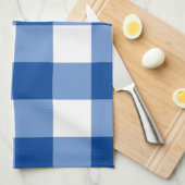 Blauw gingham patroon theedoek (Quarter Fold)