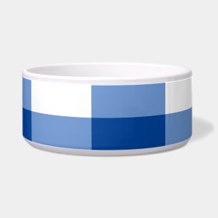 Blauw gingham patroon voerbakje