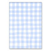 Blauw Gingham Plaid Broodje in de oven Tafelnummer (Achterkant)
