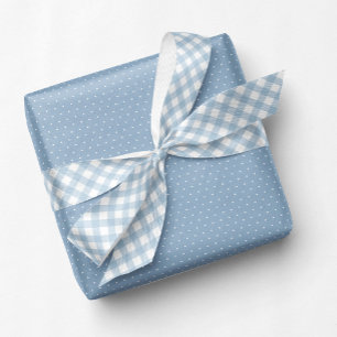 Blauw gingham schattig eenvoudige check satijnen lint