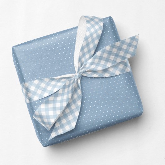 Blauw gingham schattig eenvoudige check satijnen lint
