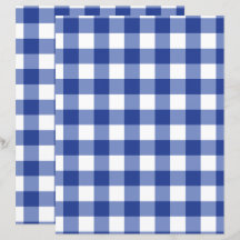 Blauw gingham scrapbookpapier op gemiddelde schaal