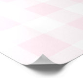Blauw Gingham Strik Muur Kunst Poster (Hoek)