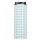 Blauw Gingham Thermosbeker (Achterkant)