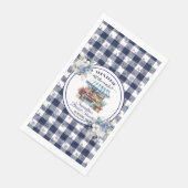 Blauw Gingham Uit de Markt Bruiloftsshower Servet (Hoek)