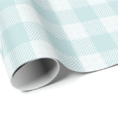 Blauw gingham voor Collectie dat Baby ompakt Cadeaupapier (Rol Hoek)