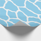 Blauw Giraffe huidpatroon ompakken papier (Hoek)