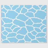 Blauw Giraffe huidpatroon ompakken papier (Vlak)