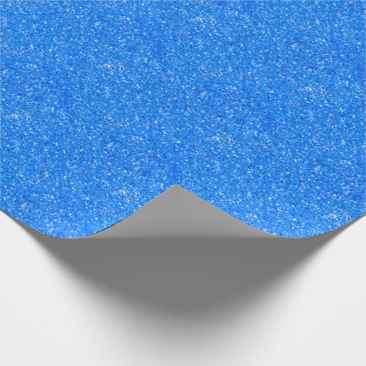 Blauw gladde glans cadeaupapier (Hoek)