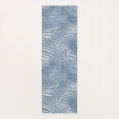 Blauw Glam Glitter Zebra Afdrukken Yogamat (Achterkant)
