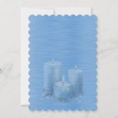 Blauw Glanzend Elegant Fonkelend Bruiloftsframe Kaart (Achterkant)