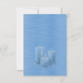 Blauw Glanzend Elegant Fonkelend Frame  RSVP Kaartje (Achterkant)