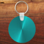 Blauw glanzend faux metal monogram sleutelhanger (Achterkant)