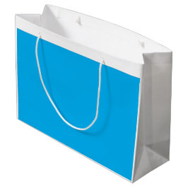 Blauw Glanzende Cadeaubag | Premium Touw Handvat Groot Cadeauzakje