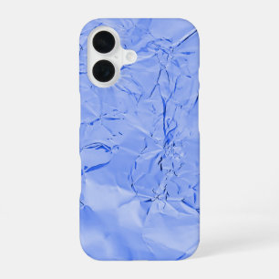 blauw glanzende folie iPhone 16 hoesje