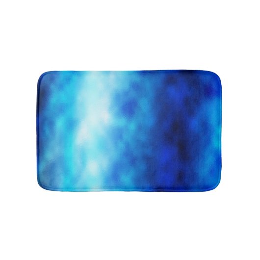 Blauw glas badmat (Voorkant)