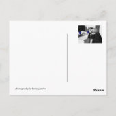 Blauw glas briefkaart (Achterkant)