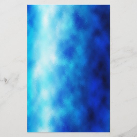 Blauw glas briefpapier (Voorkant)