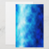 Blauw glas briefpapier (Voorkant / Achterkant)