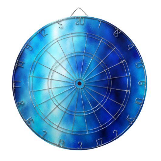 Blauw glas dartbord (Voorkant)