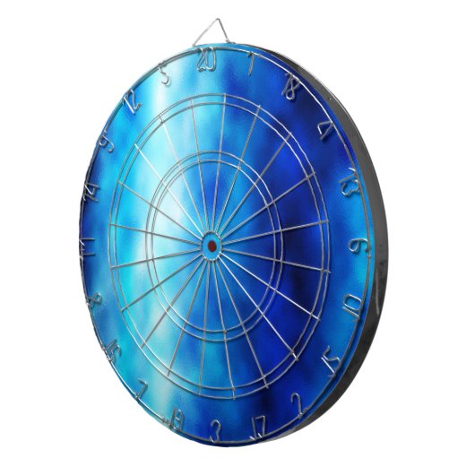 Blauw glas dartbord (Voorkant Rechts)
